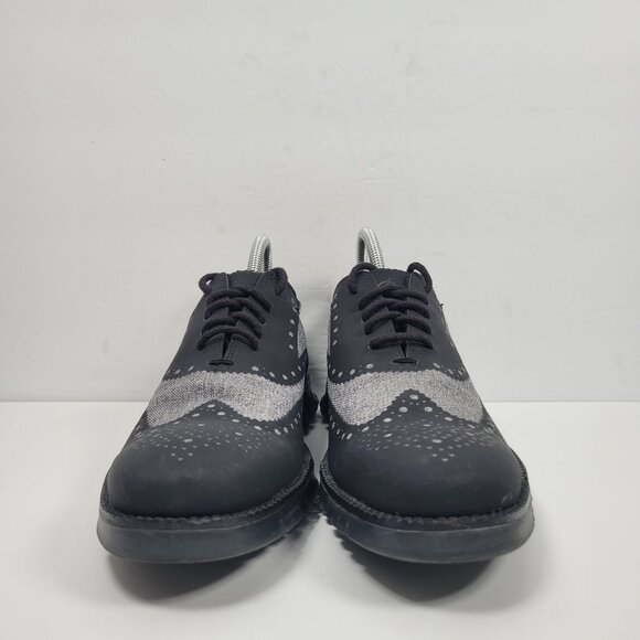 Cole Haan Zerogrand Men's Black Gray Wingtip Oxford Shoes C26233 US Size 8.5M - Picture 3 of 8